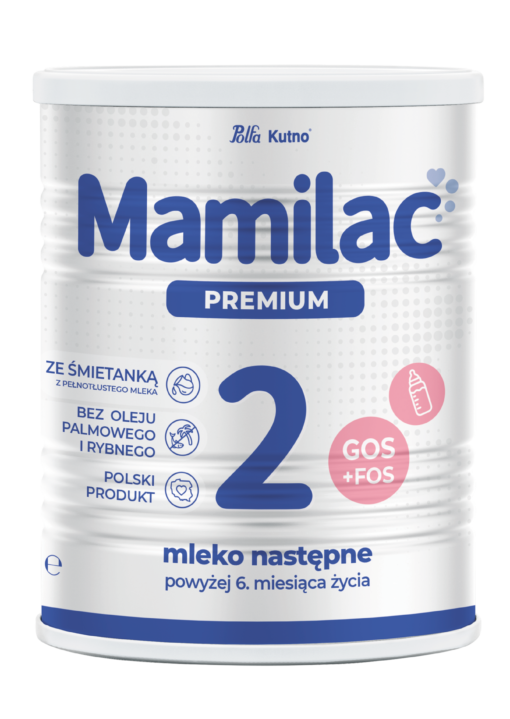 Mamilac 2 Premium mleko następne dla niemowląt. Polski produkt ze śmietanką.