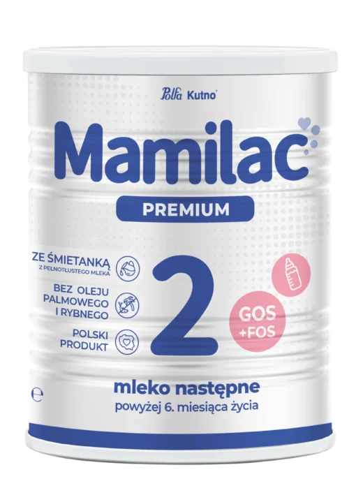 Mamilac 2 Premium mleko następne dla niemowląt. Polski produkt ze śmietanką.