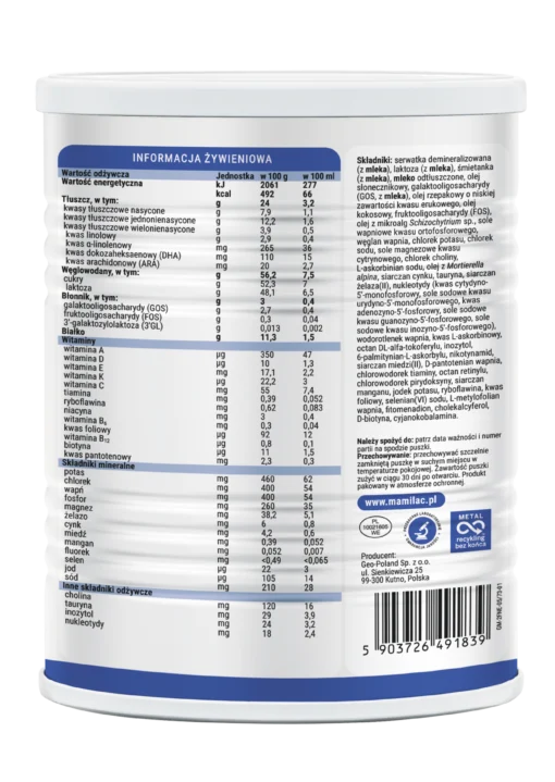 Mamilac Premium 2 400g (mleko następne) - obrazek 2